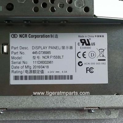 445-0736985 NCR 66XX 15-calowy wyświetlacz LCD Panel ATM Części maszyny