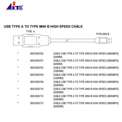 009-0020701 NCR 6683 6684 6687 2062 2064 Zespół kabli USB Typ A do Typu Mini B
