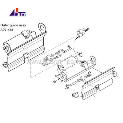 A001458 NMD50 Zewnętrzy zespół prowadnicy Glory Delarue NMD 050 Części zamienne do bankomatu